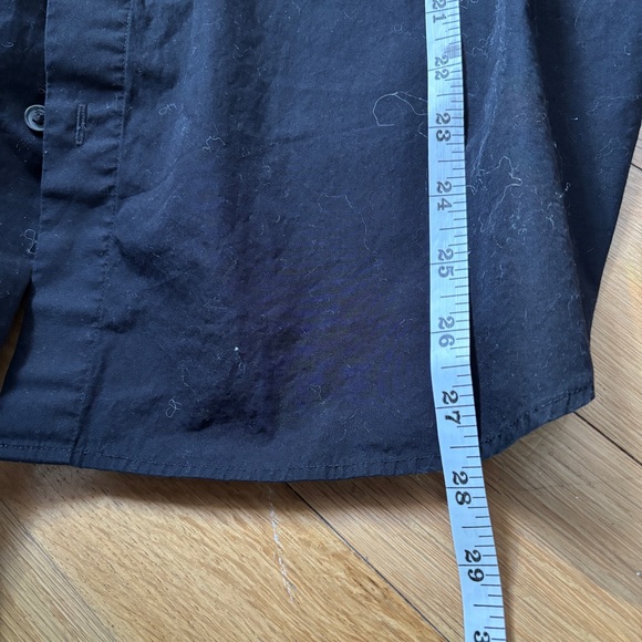 Calvin Klein Boxy Black 100% Cotton Button Up - Size Medium - Picture 9 of 11